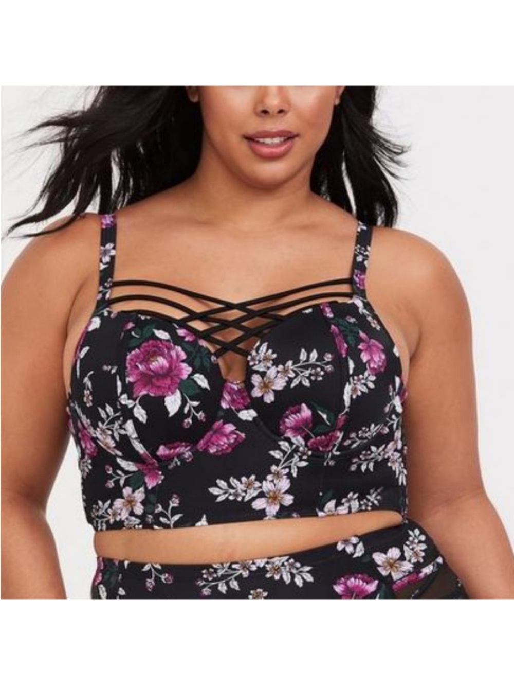 Torrid Floral Strappy Swim Set
